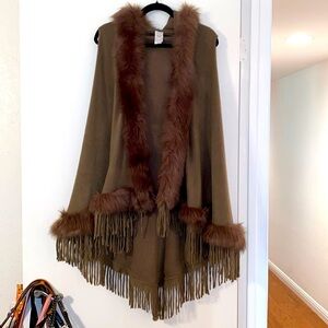 Brown Furry Vest/Duster
